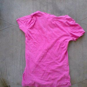 low cut pink tee